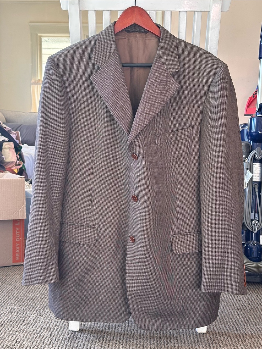 Canali Brown Wool Super 120s 3-Button Men’s Sport Coat Blazer Size 56R US 46R